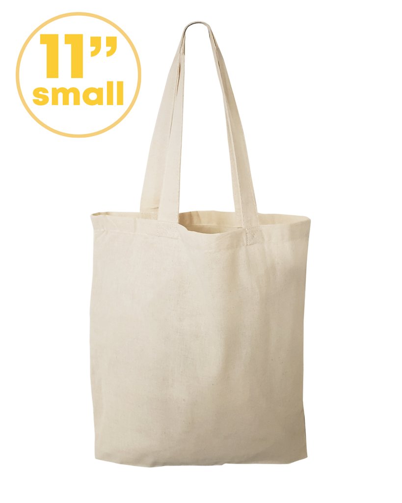 11" SMALL Cotton Tote Bag / Favor Gift Bags