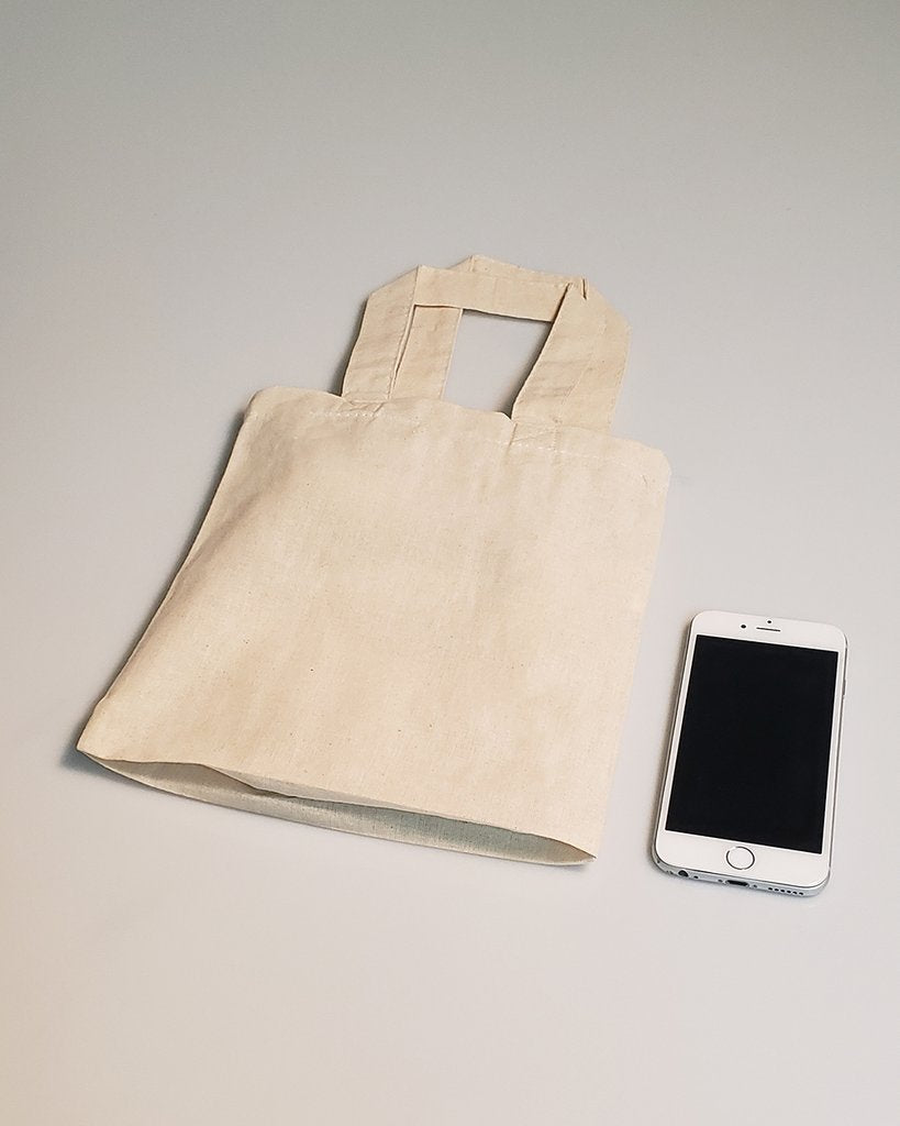 8" Mini Cotton Tote Bag / Favor Gift Bags