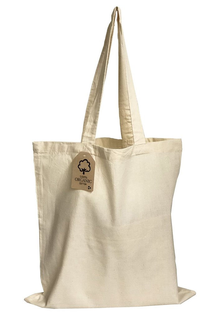 Organic Cotton Canvas Tote Bags - 100% Certified Organic Cotton - with Logo