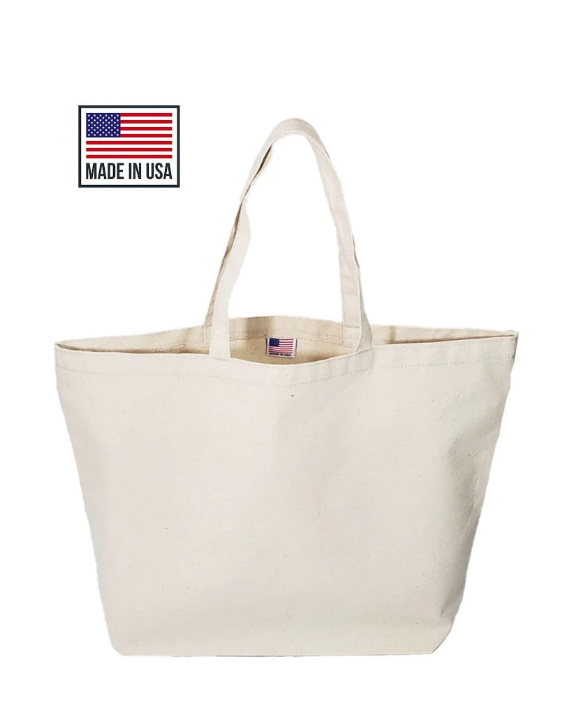 Carry-All Large Canvas Tote Bag - Made in USA