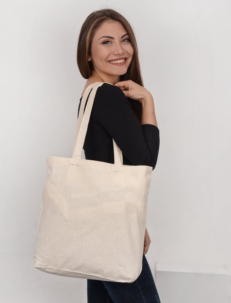 Over-the-Shoulder Grocery Tote Bags 100% Cotton