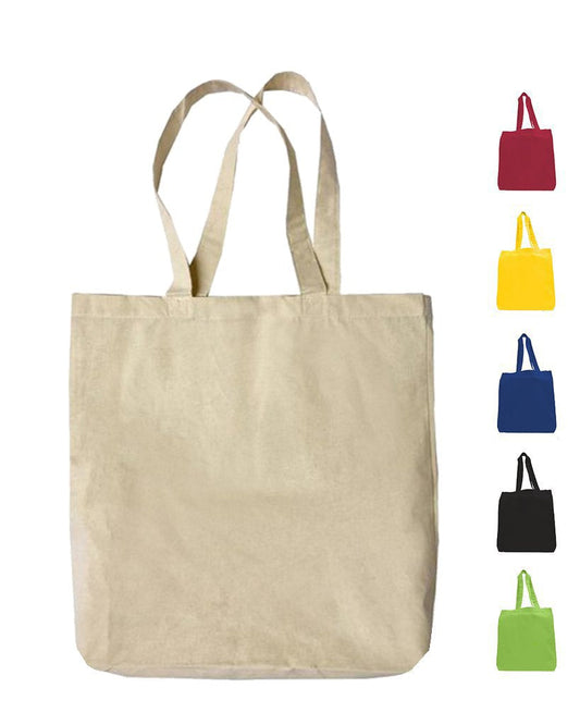 Economical 100% Cotton Tote Bags with Bottom Gusset - By Piece