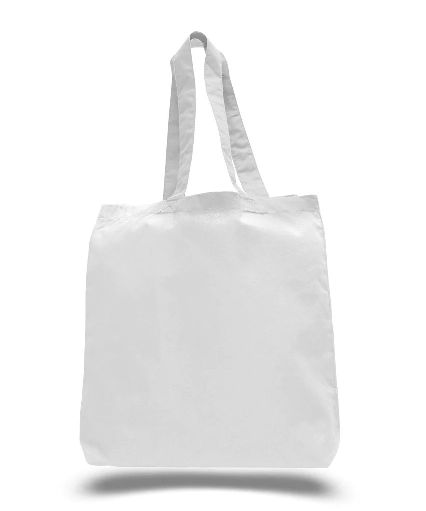 Economical 100% Cotton Tote Bags with Bottom Gusset - By Piece