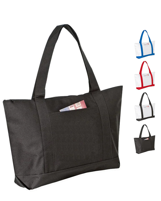 Polyester Beach Tote Bags with Zipper (By Piece)