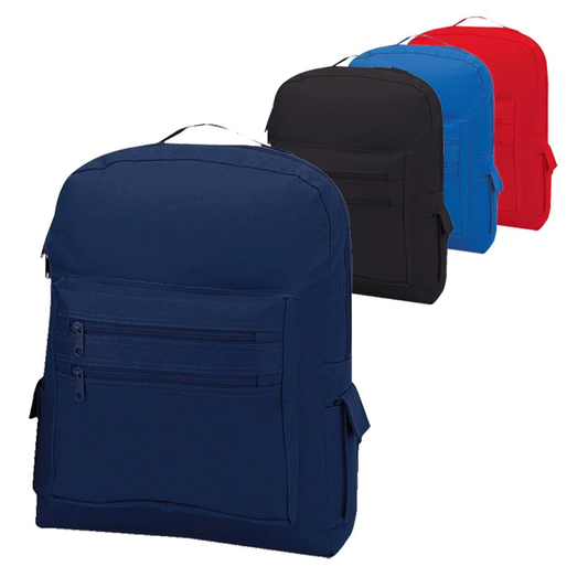 Multi-Pocket School Backpack Medium Size (By Piece)
