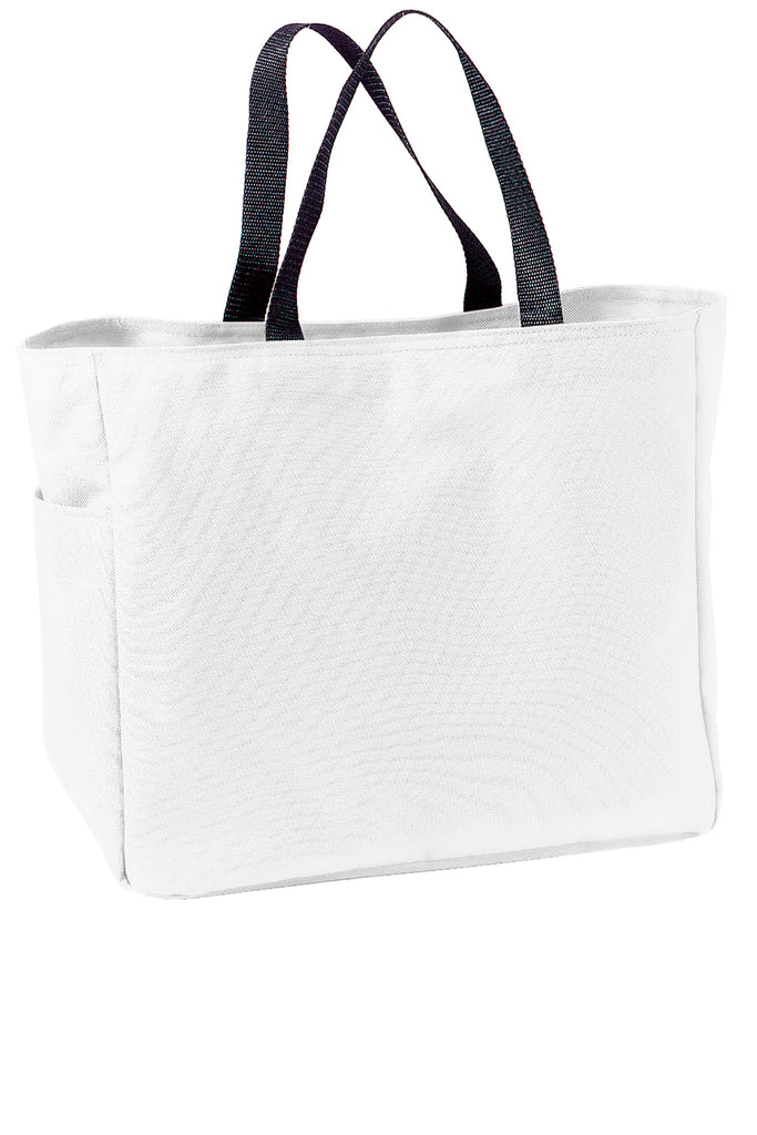 Polyester Improved Essential Tote Bags Wholesale - White (By Piece)