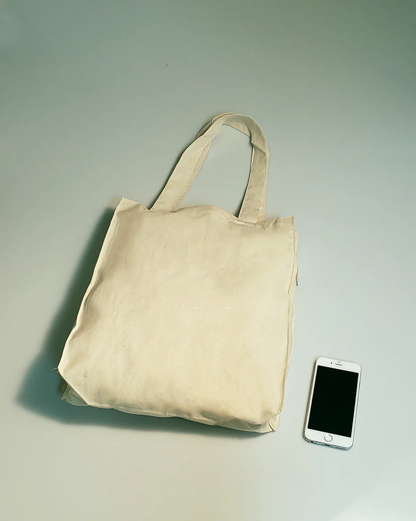 Organic Book Bag /10" Small Tote Bag with Full Gusset - By Piece