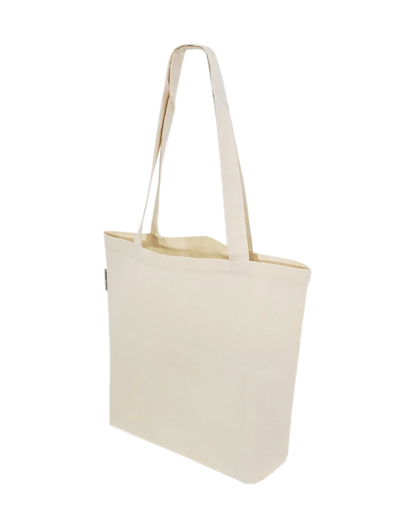 Organic Cotton Canvas Tote Bags with Gusset - By Piece
