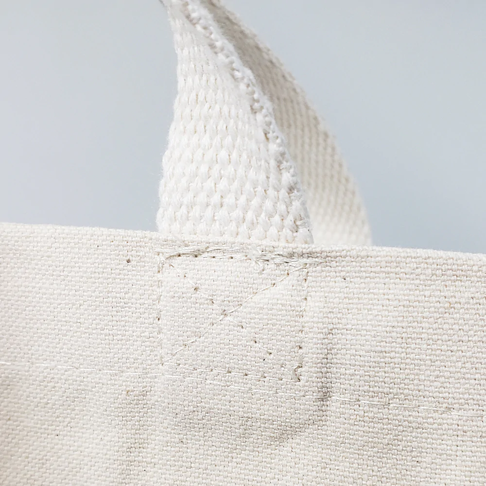 100% Organic Cotton Canvas Grocery Tote Bags W/Gusset