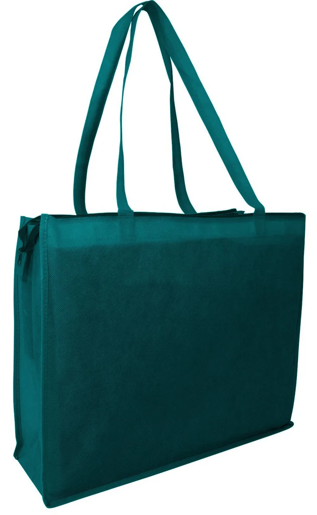 Zippered Large Tote Bags - Reusable Grocery Bags (By Piece)