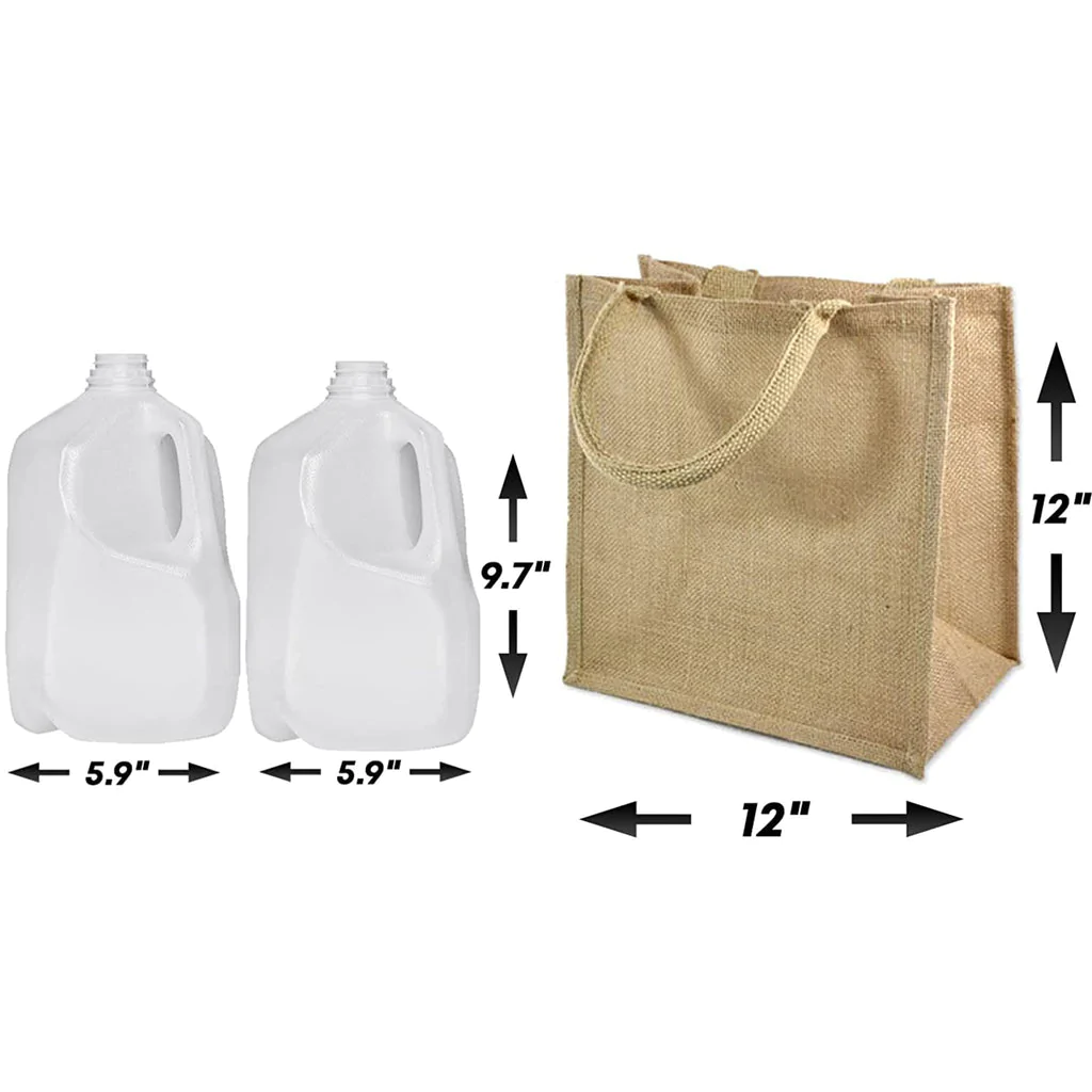 Square Burlap Bags - Wholesale Jute Tote Bags W/Deep Full Gusset