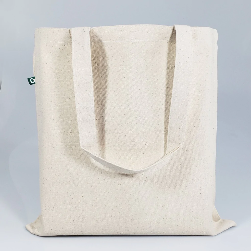 Eco Friendly Recycled Cotton Canvas Basic Tote Bags - By Piece
