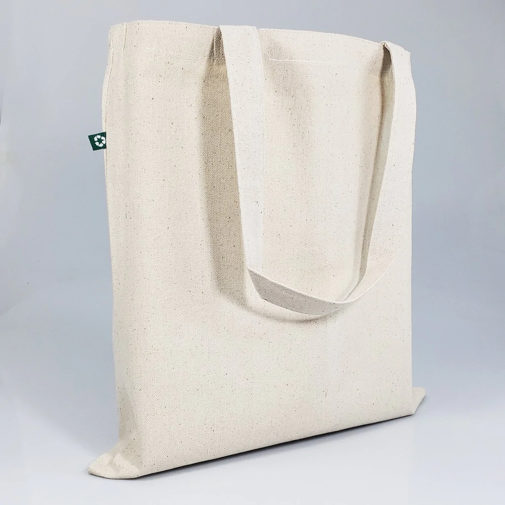 Eco Friendly Recycled Cotton Canvas Basic Tote Bags - By Piece