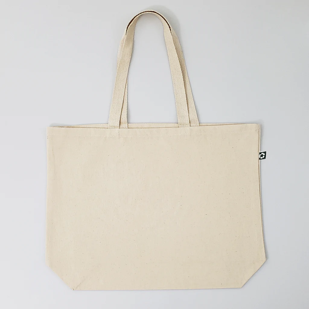 Large Eco Friendly Recycled Cotton Canvas Tote Bags - By Piece