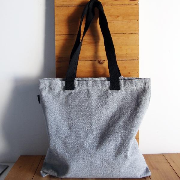 Recycled Canvas Flat Tote Bag / Basic Book Bag - By Piece