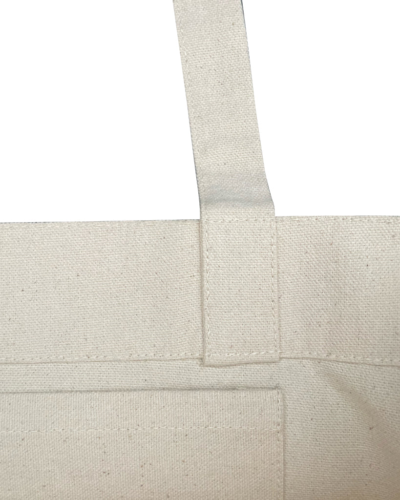 Large Recycled Cotton Canvas Tote Bag w/Full Gusset  By Piece