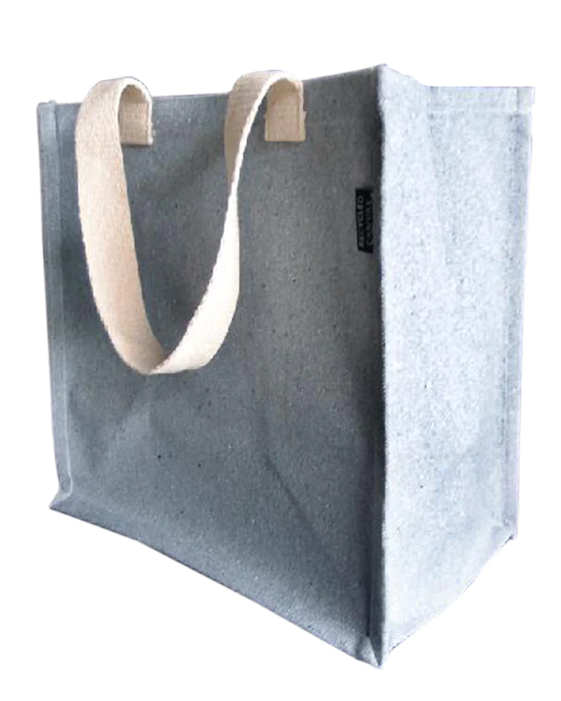 Large Recycled Canvas Tote Bag W/Laminated Interior - By Piece