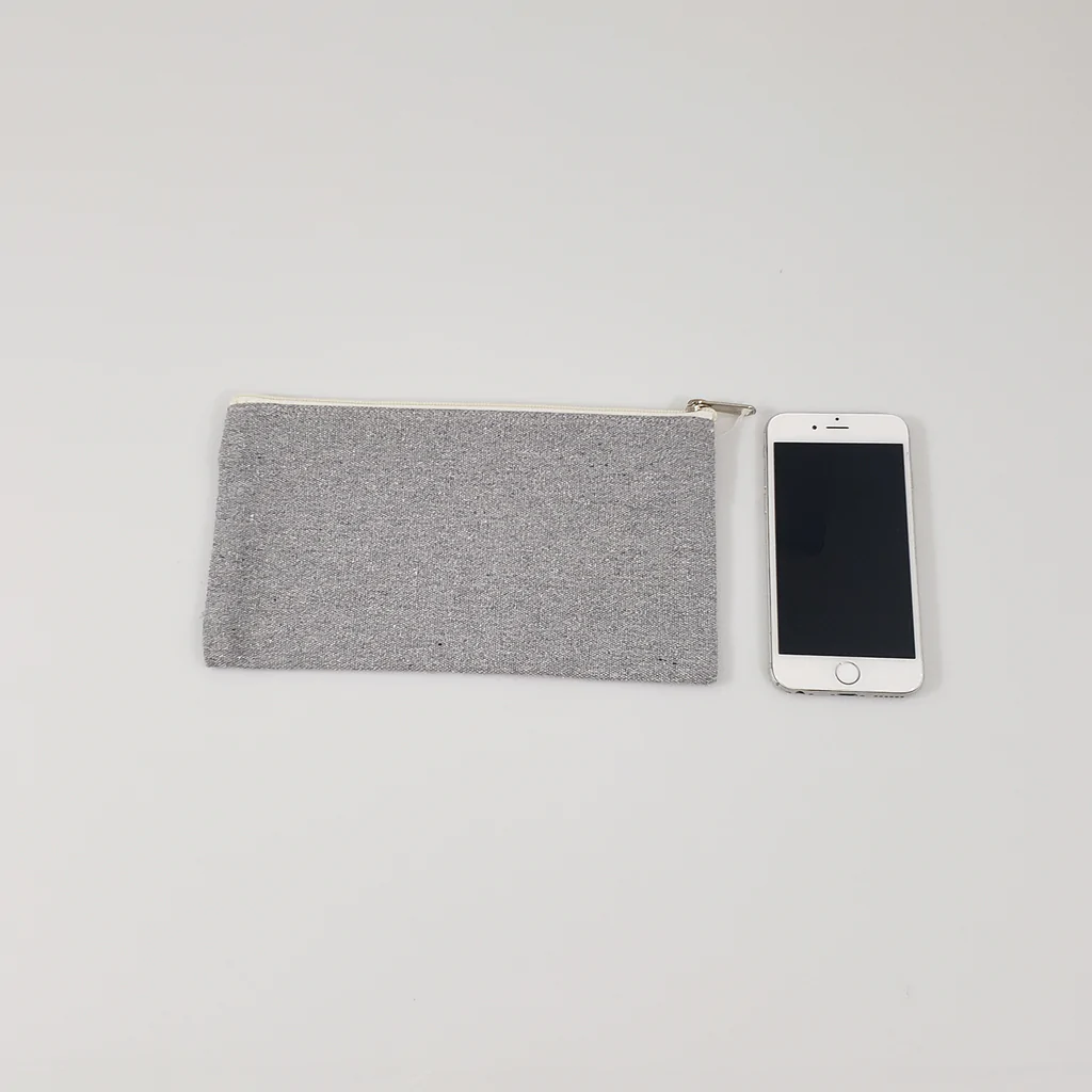 Recycled Canvas Flat Zipper Pouch - By Piece