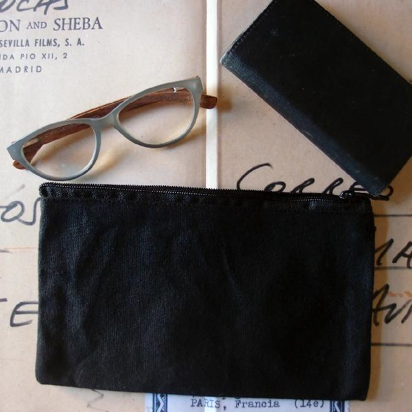 Recycled Canvas Flat Zipper Pouch - By Piece