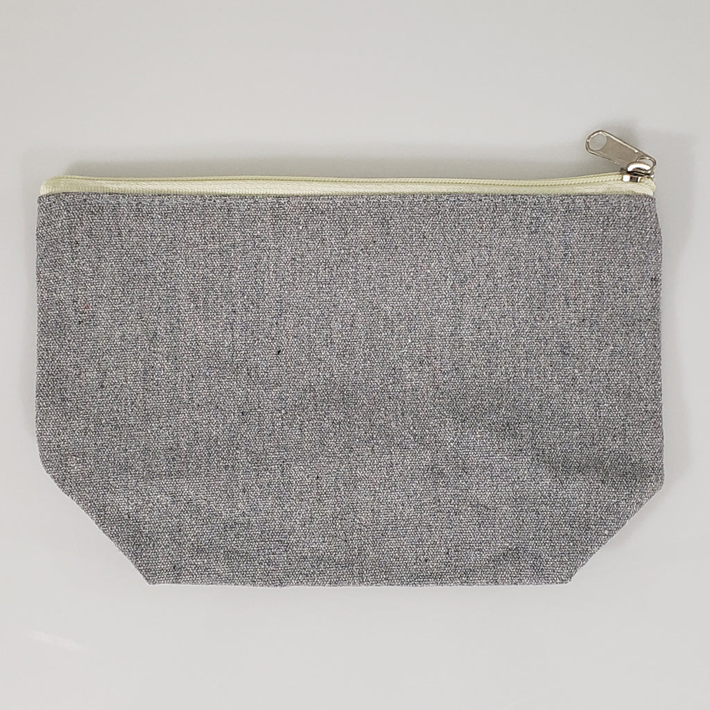 Large Size Recycled Flat Zipper Cosmetic Bag - By Piece