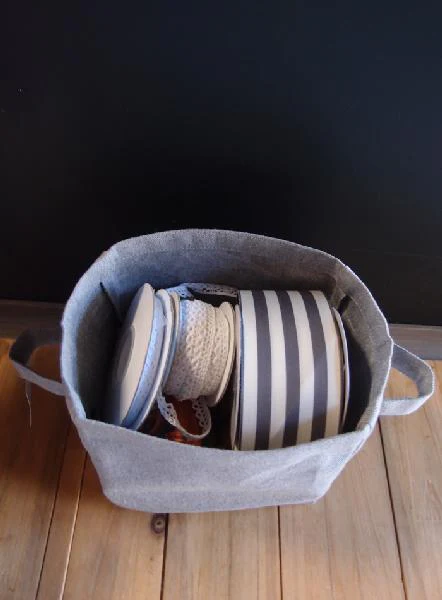 Recycled Canvas Storage Basket (By Piece)