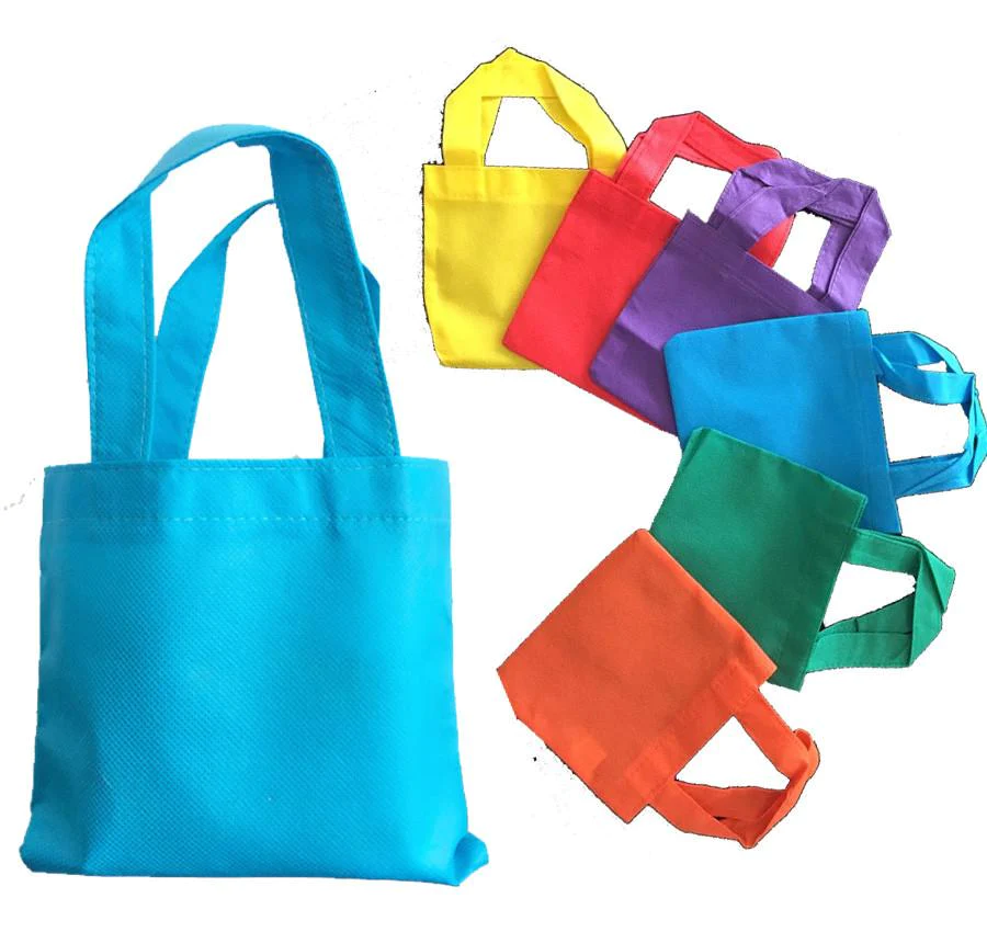 6" MINI Non Woven Tote Bag / Colorful Kids Party Gift Bags