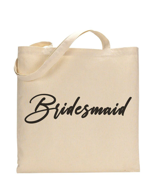 Black Color Bridesmaid Tote Bag - Bridal-Wedding Tote Bags