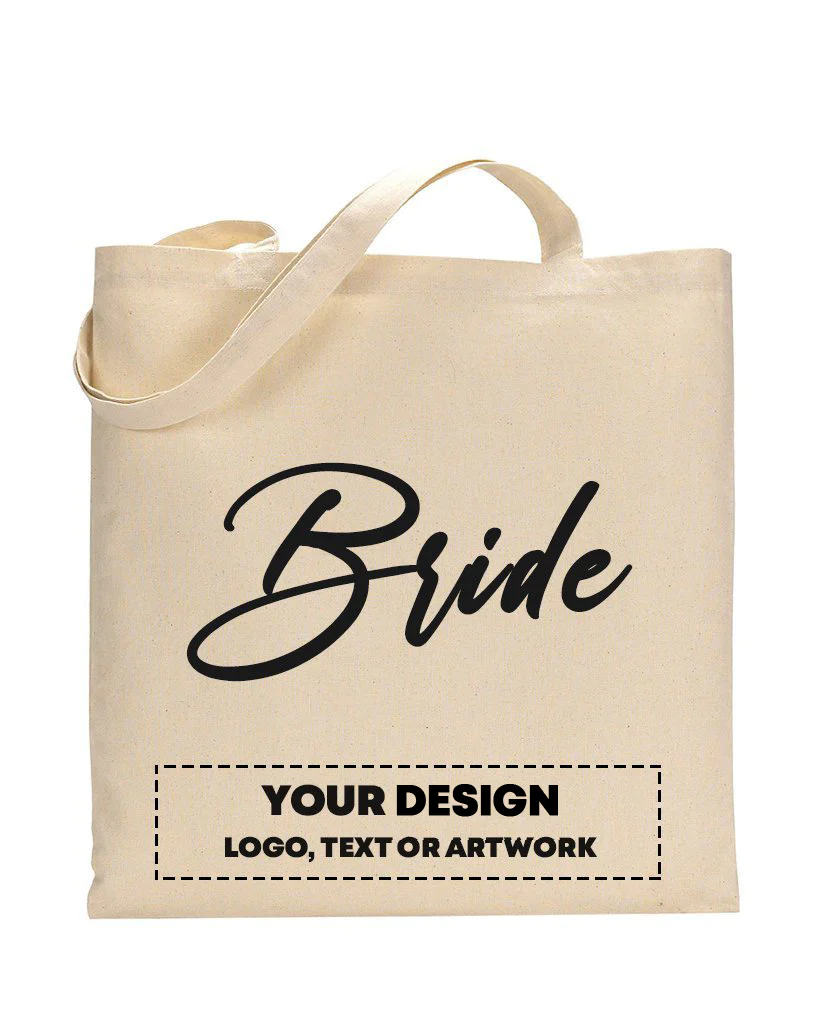 Black Color Bride Tote Bag - Bridal-Wedding Tote Bags