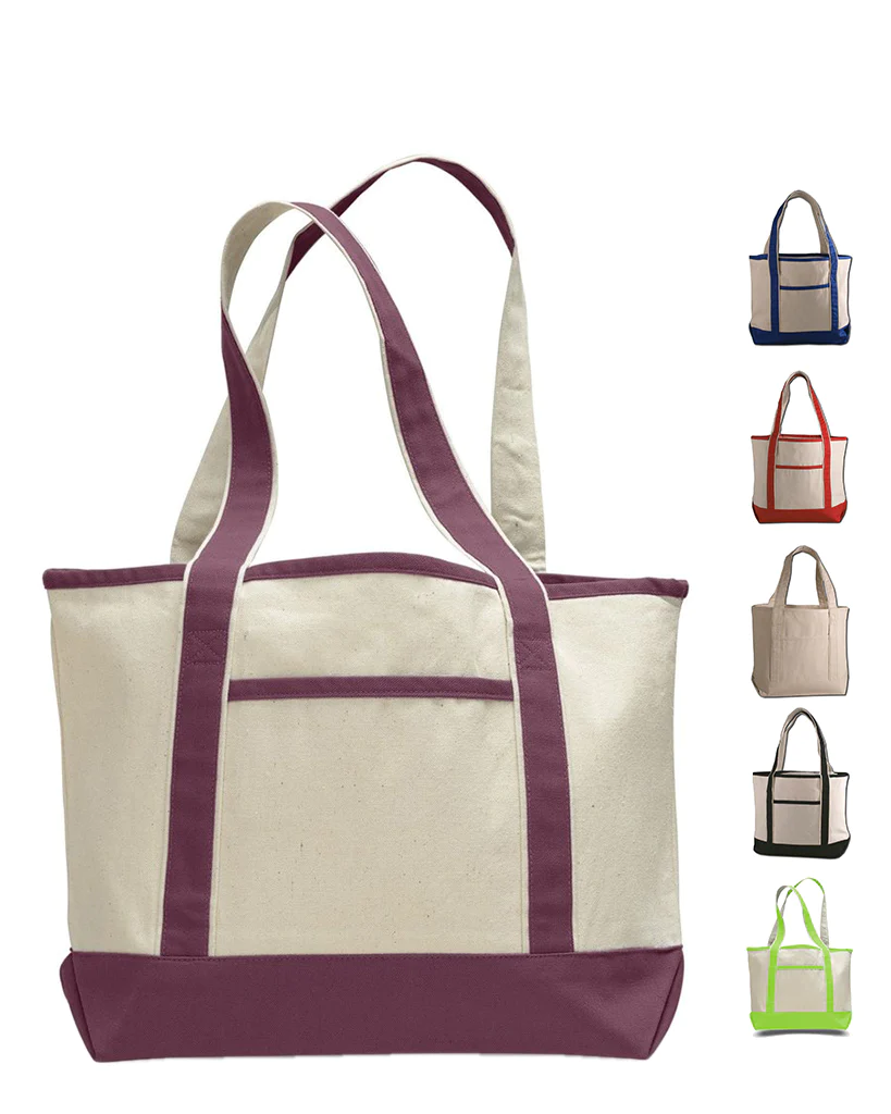 Medium Size Heavy Canvas Deluxe Tote Bag (By Piece)