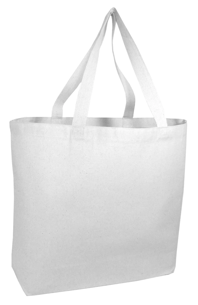 Large Canvas Wholesale Tote Bag with Long Web Handles - By Piece
