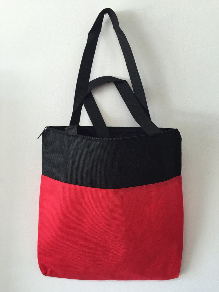 Value Non-Woven Tote Bag with Zipper Two-Tone