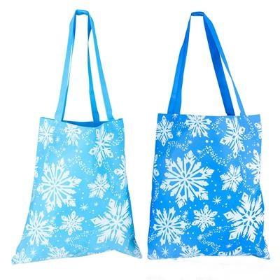 Promotional Snowflake Design Winter Tote Bags