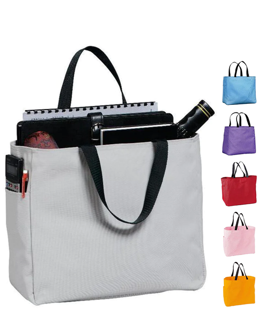 Polyester Improved Essential Tote Bags Wholesale - Colors (By Piece)