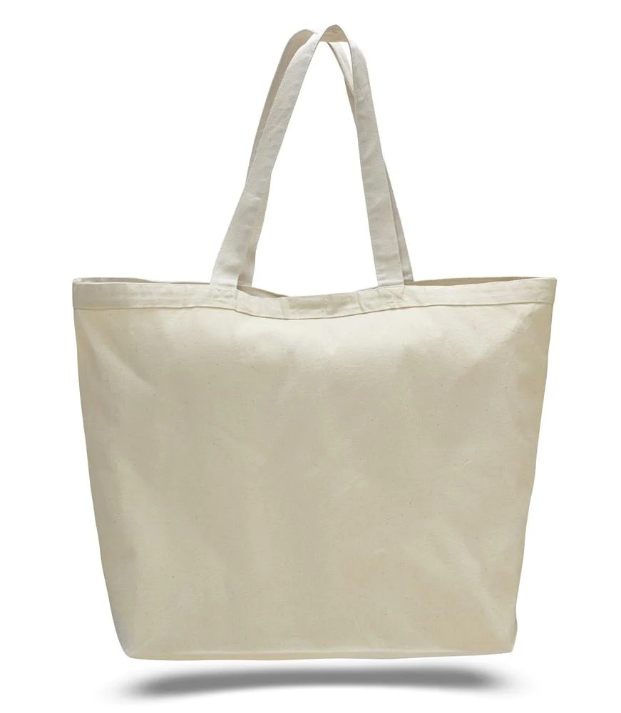 Extra-Large Heavy Canvas Tote Bags with Hook and Loop Closure - By Piece