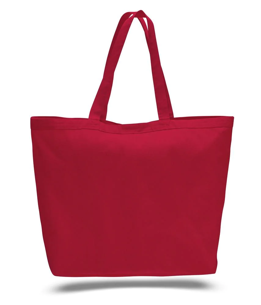 Extra-Large Heavy Canvas Tote Bags with Hook and Loop Closure - By Piece