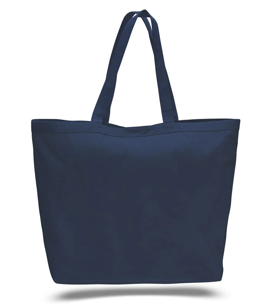 Extra-Large Heavy Canvas Tote Bags with Hook and Loop Closure - By Piece