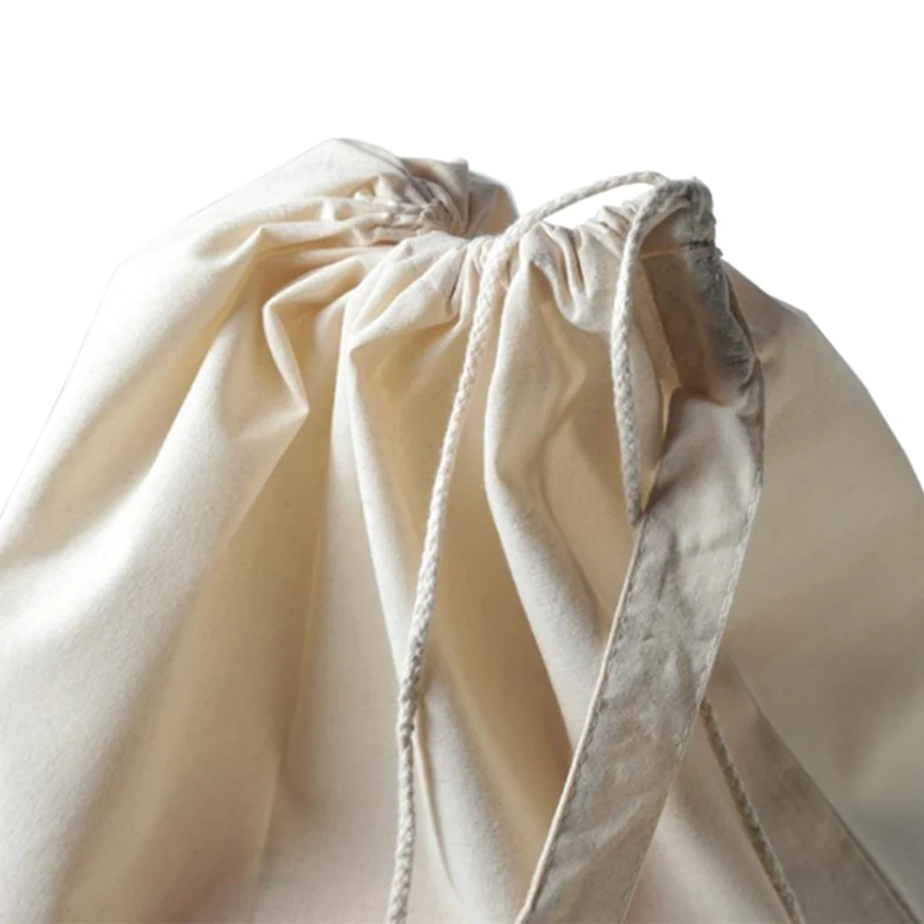 Premium Cotton Laundry Bags W/Shoulder Strap/Small-Medium-Large (By Piece)