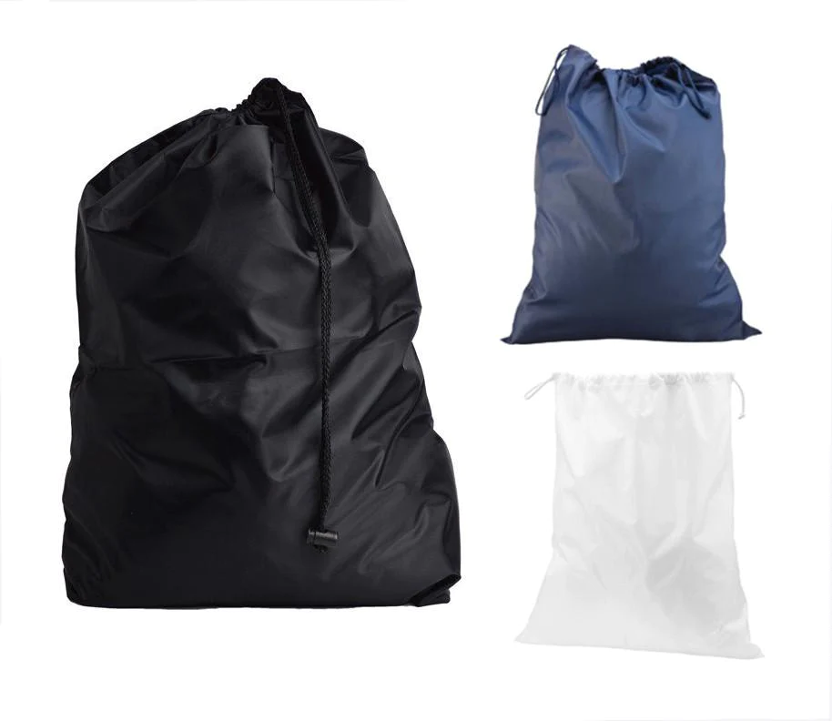 Odor-Free Nylon Drawstring Laundry Bag W/Drawstring Closure