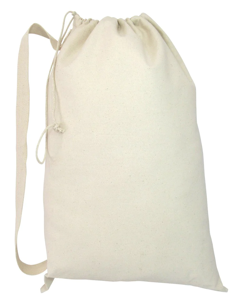 Wholesale Heavy Canvas Laundry Bags W/Shoulder Strap/Small-Medium-Large (By Piece)