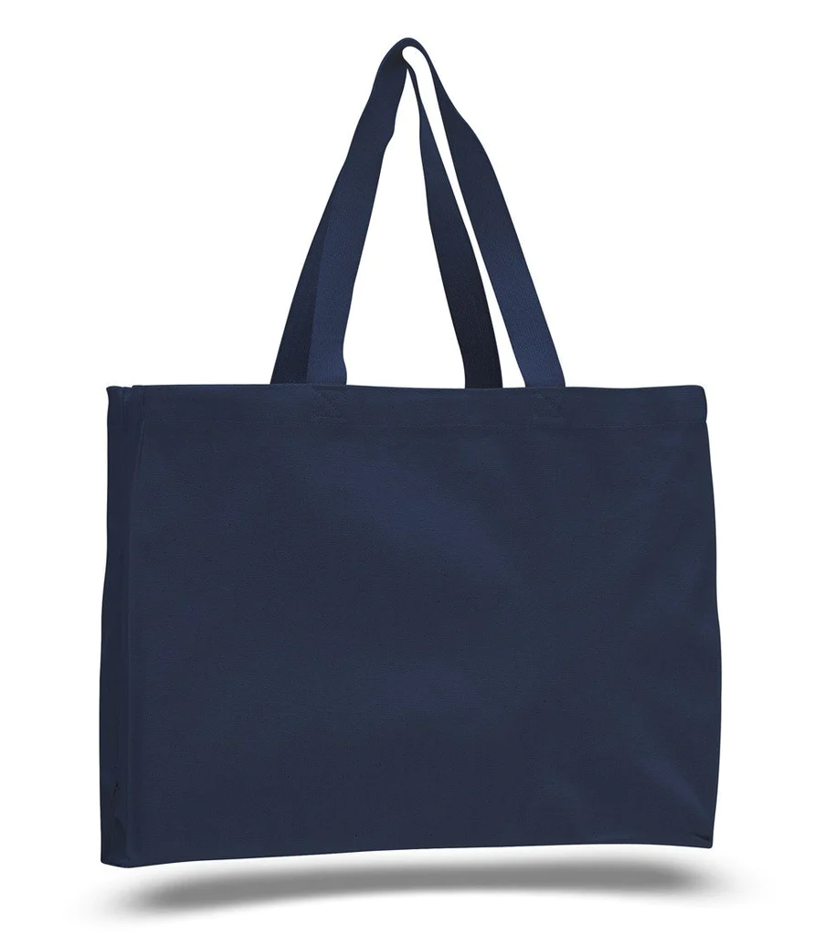Full Gusset Heavy Canvas Affordable Horizontal Tote Bags - By Piece