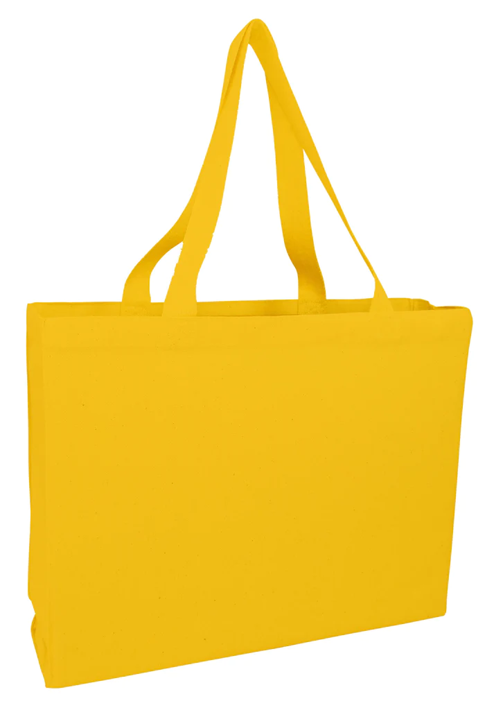 Full Gusset Heavy Canvas Affordable Horizontal Tote Bags - By Piece