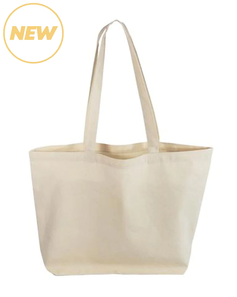 Large Size Value Canvas Tote Bag with Long Handles - By Piece