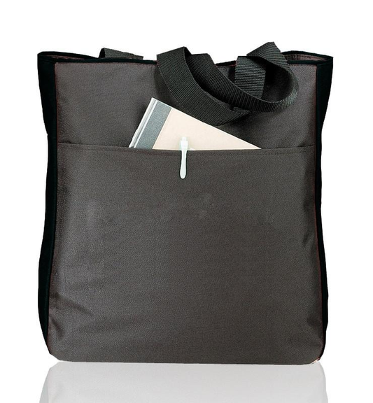 Side Zippered Polyester Tote Bags