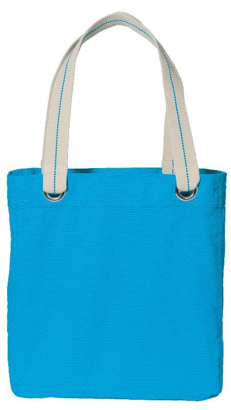Colorful Cotton Canvas Allie Tote Bag with Interior Lining - By Piece