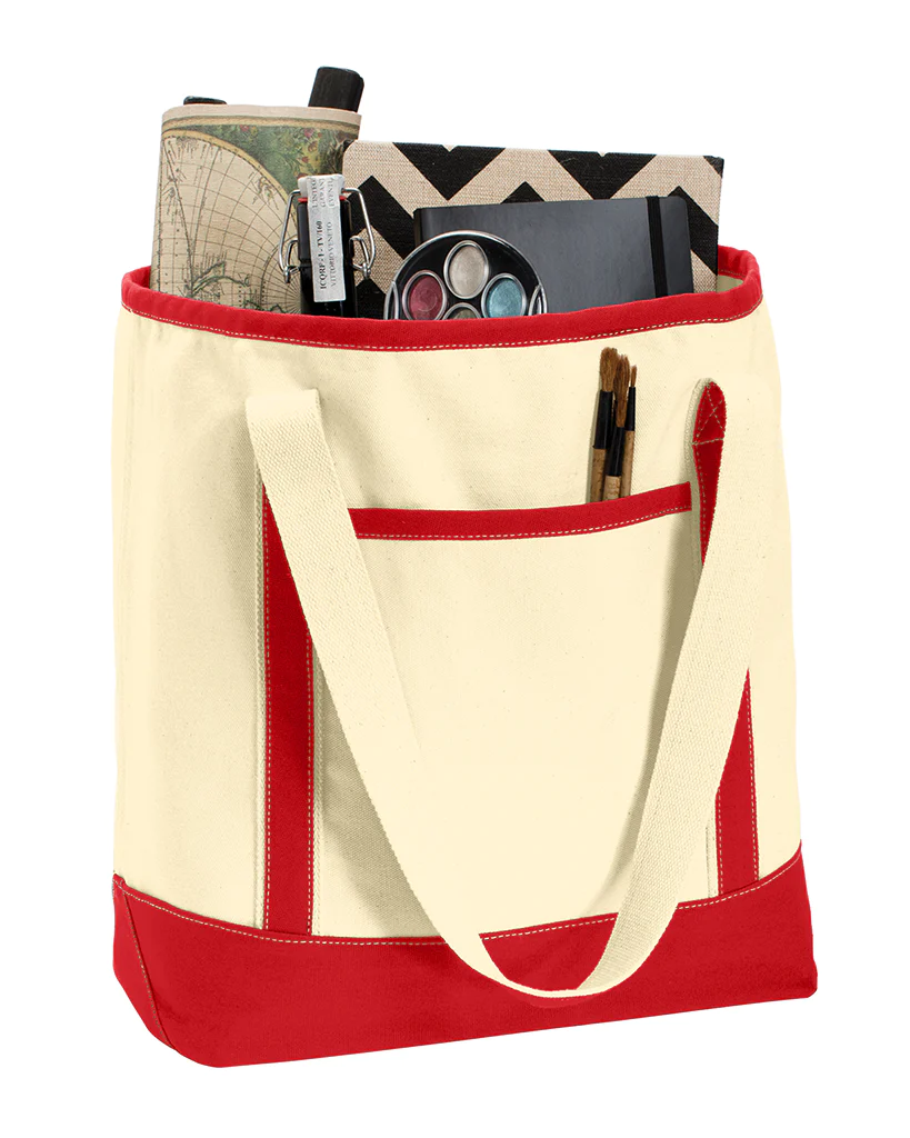 Heavy Canvas Large Cotton Canvas Boat Tote