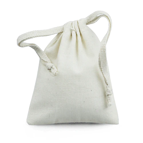Cotton Drawstring Pouches Drawstring Favor Bags - Pack of 12