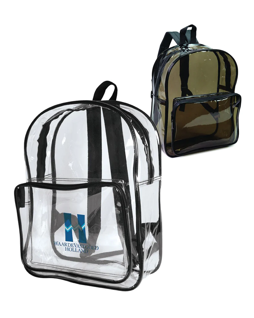 Multi-Purpose Clear Backpack W/ Front Pocket (By Piece)