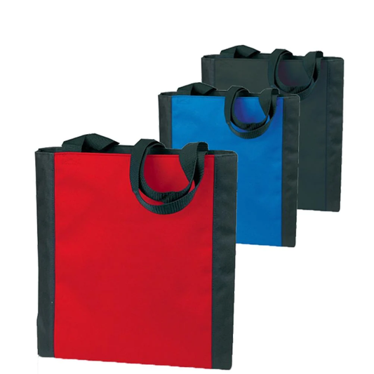 Durable Two-Tone Polyester Tote Bags