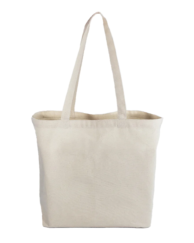 18" Large Size Value Canvas Tote Bag with Long Handles