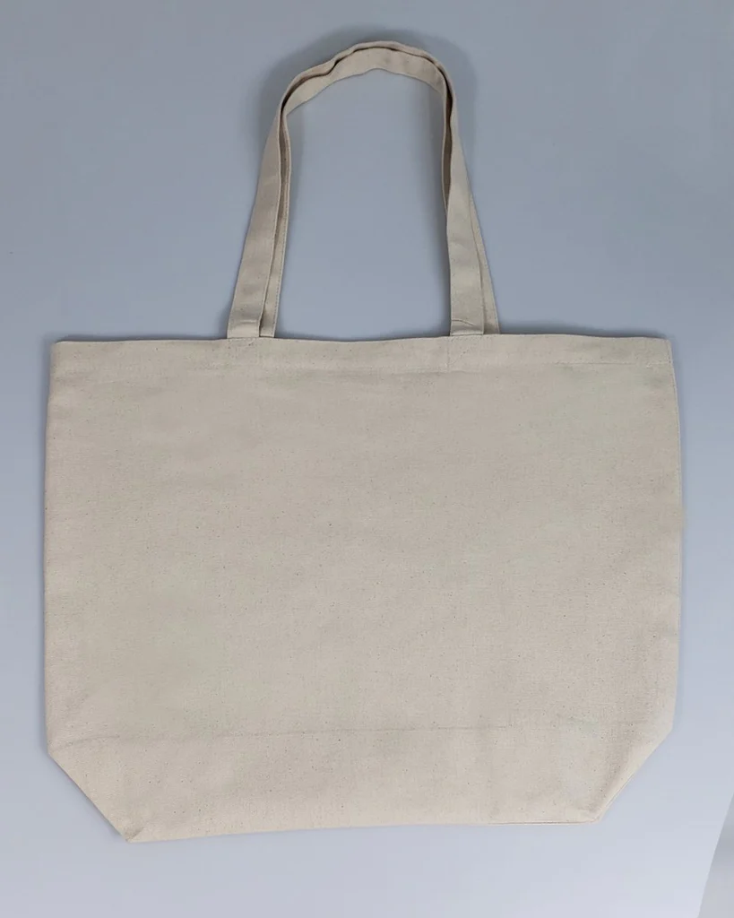 18" Large Size Value Canvas Tote Bag with Long Handles